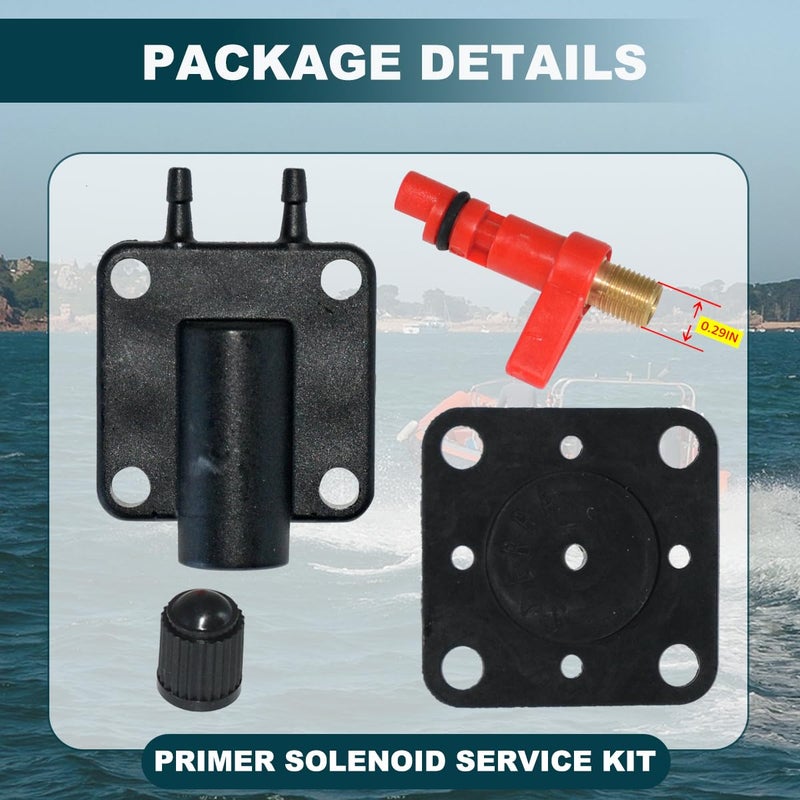 JDLLONG 18-7044 Service Valve Kit Primer Solenoid Service Maintenance Valve for Johnson Evinrude 175158 - Image 5